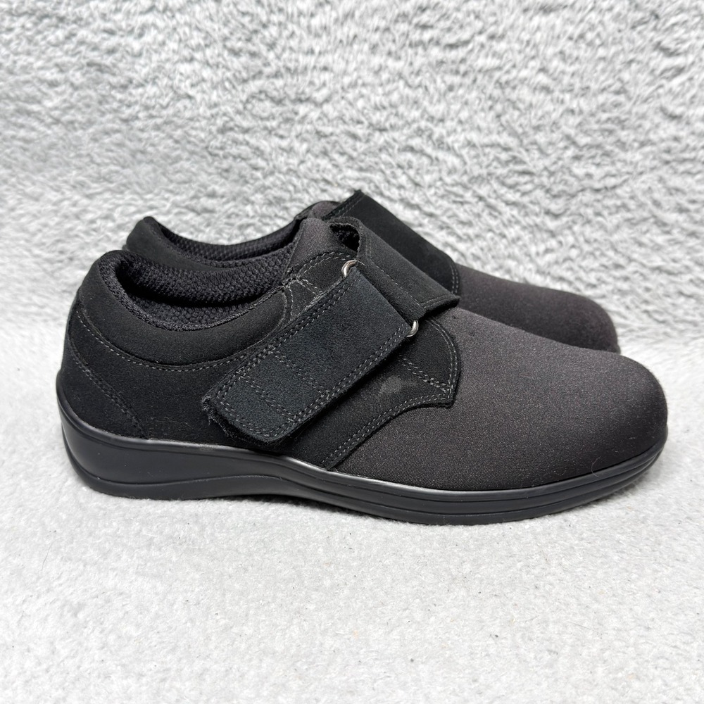 Orthofeet Wichita Womens Size 8 Wide Orthopedic Shoes Sneaker Black Stretch 825